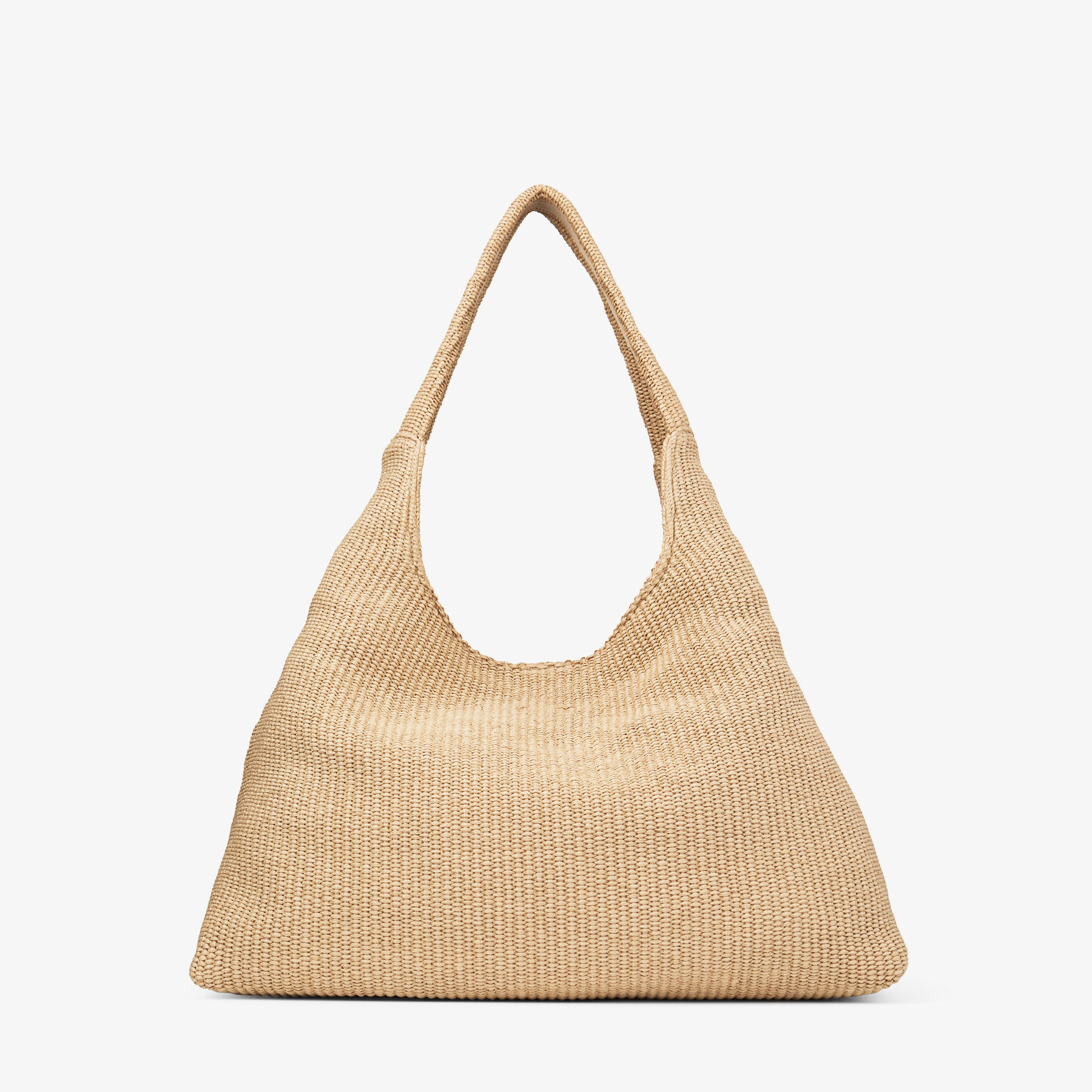 Beach Diamond Hobo L Natural Raffia Shoulder Bag