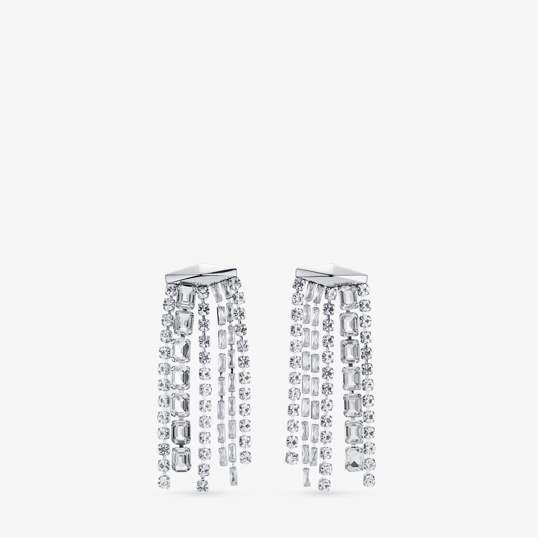 Zandra Earrings Silver-Finish Crystal Earrings