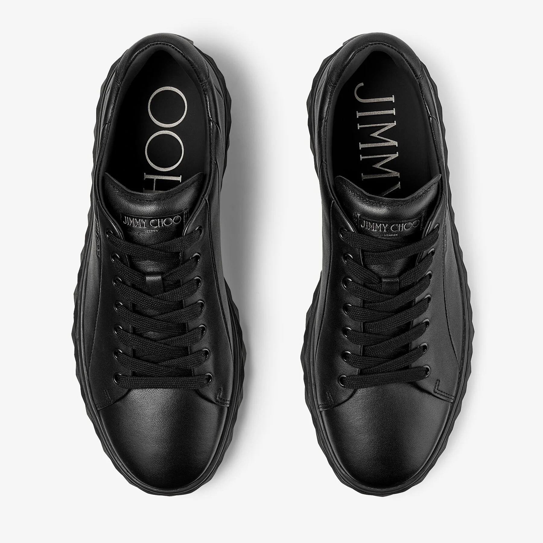 Diamond Light M Black Nappa Leather Trainers