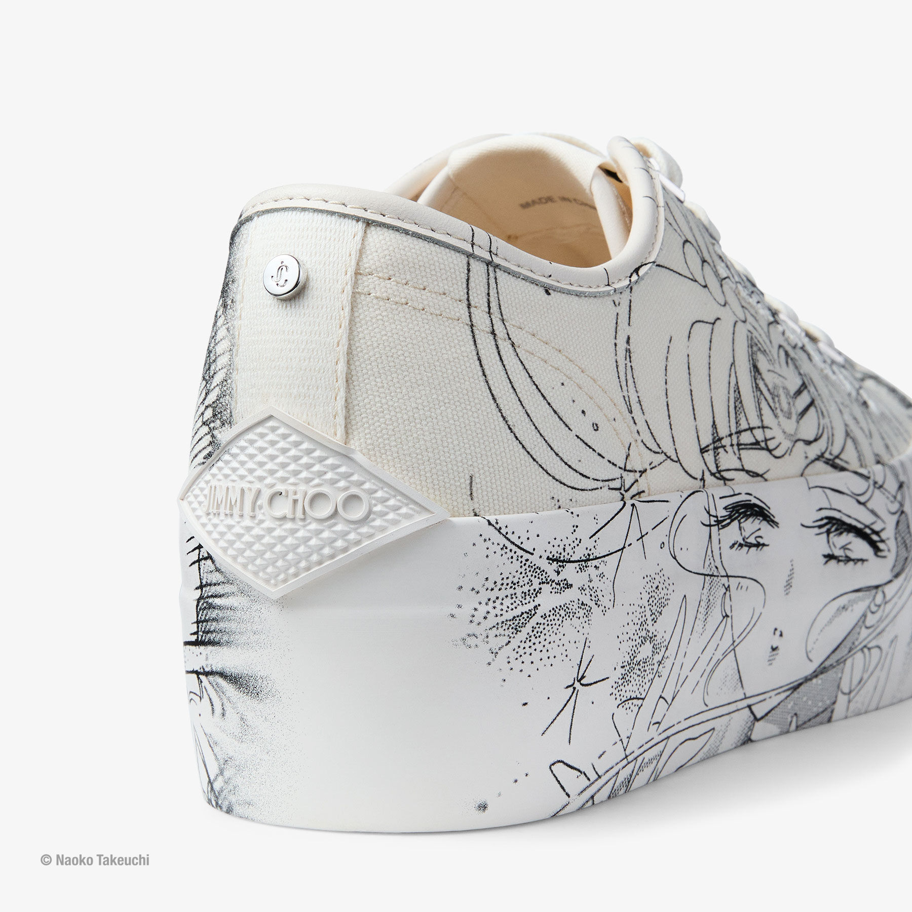 Sailor Guardians Palma Maxi/F Latte Manga Print Canvas Trainers