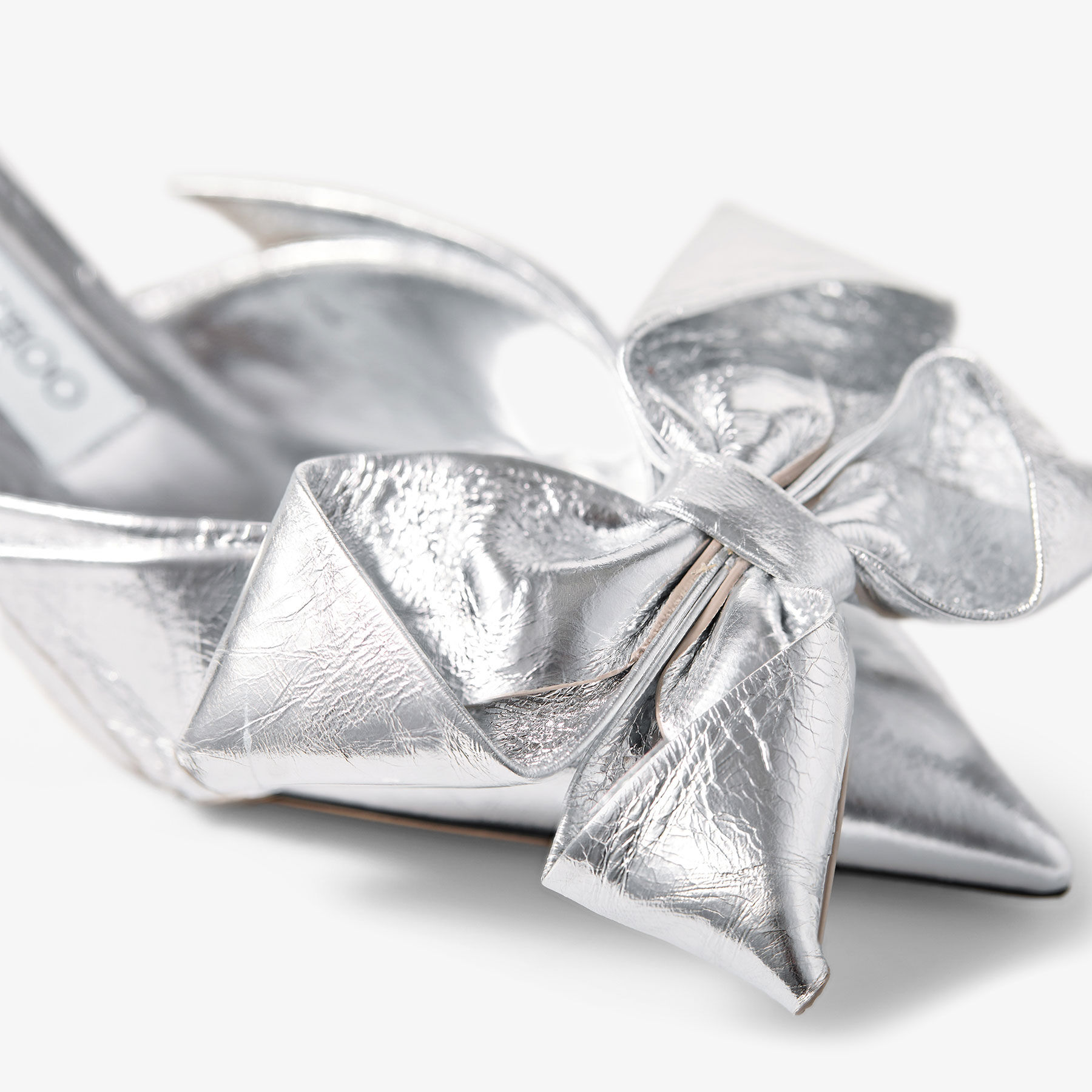 Staz Mule 50 Silver Metallic Leather Mules