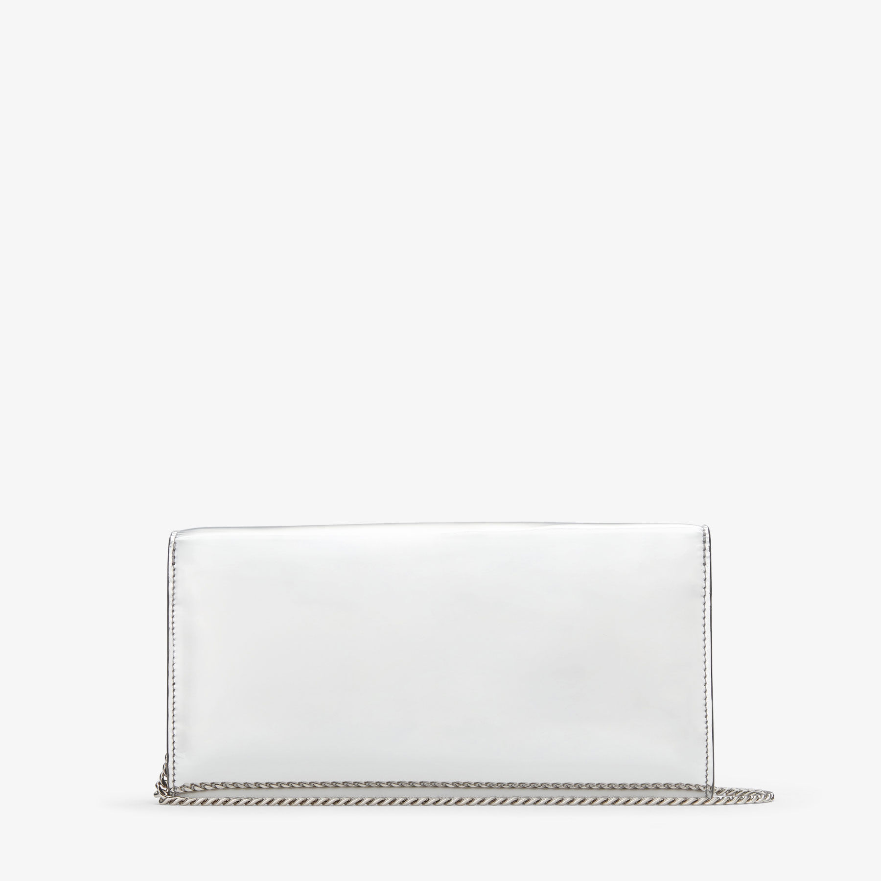 Emmie Silver Mirror Fabric Clutch Bag