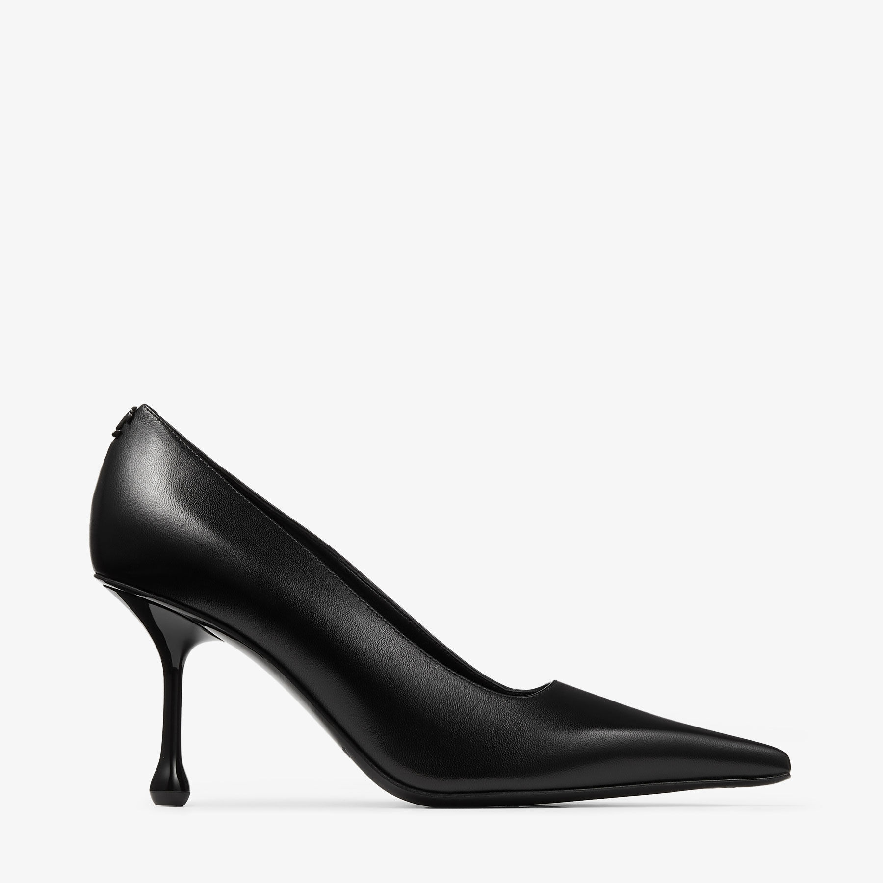 Ixia 80 Black Nappa Leather Pumps