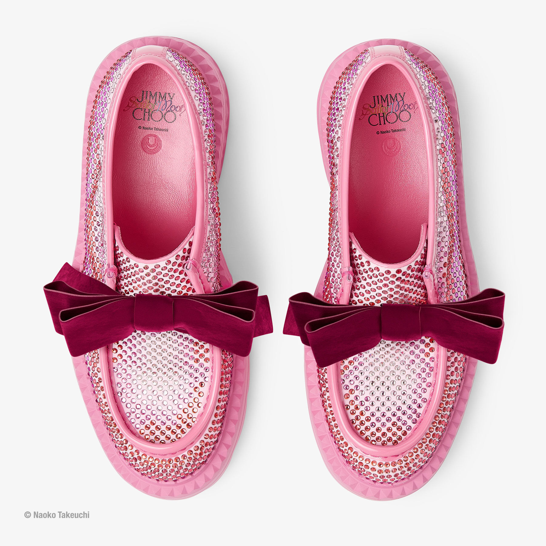 Super Sailor Moon Marlow Moccasin Pink Crystal Loafers
