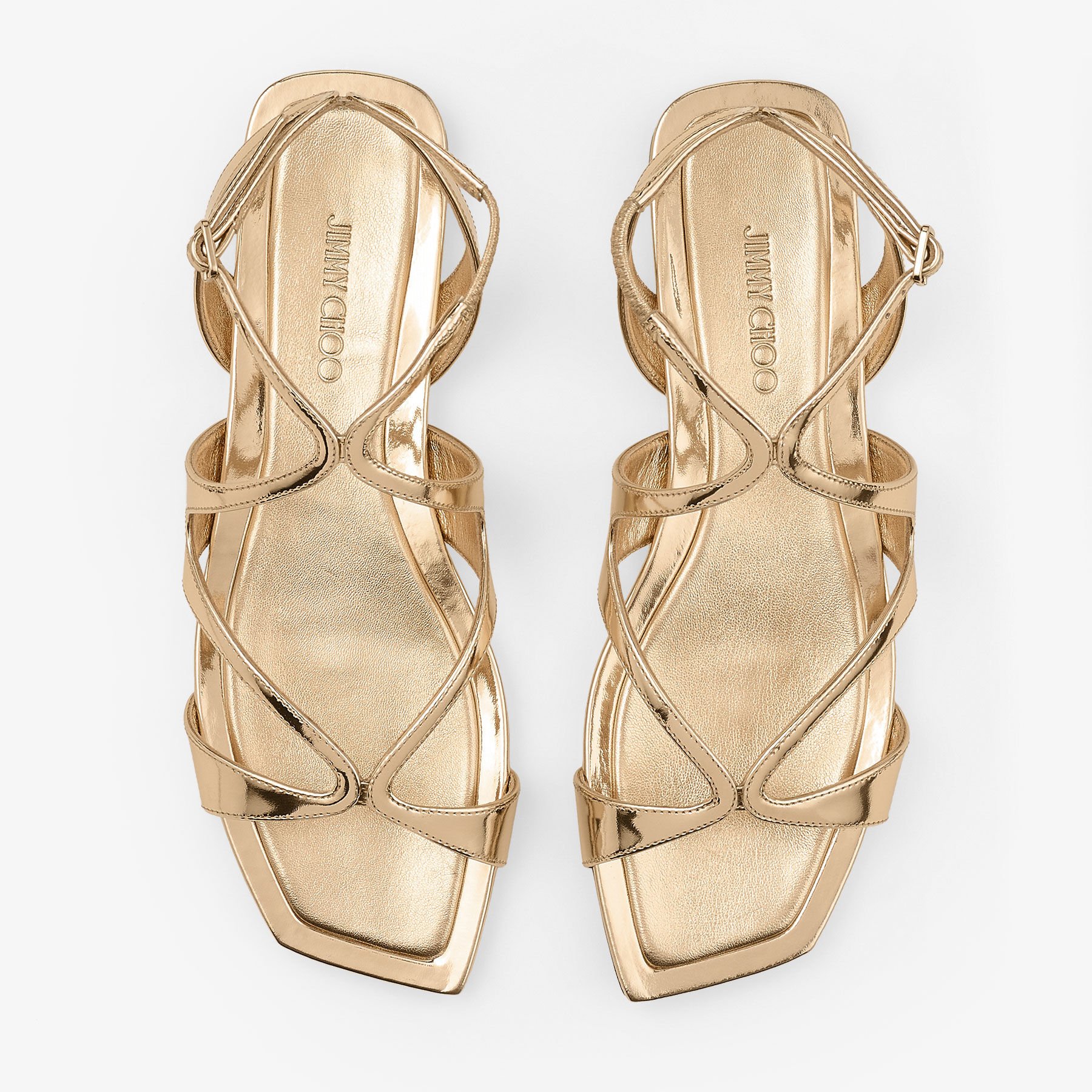 Ayla Flat Gold Metallic Leather Flats