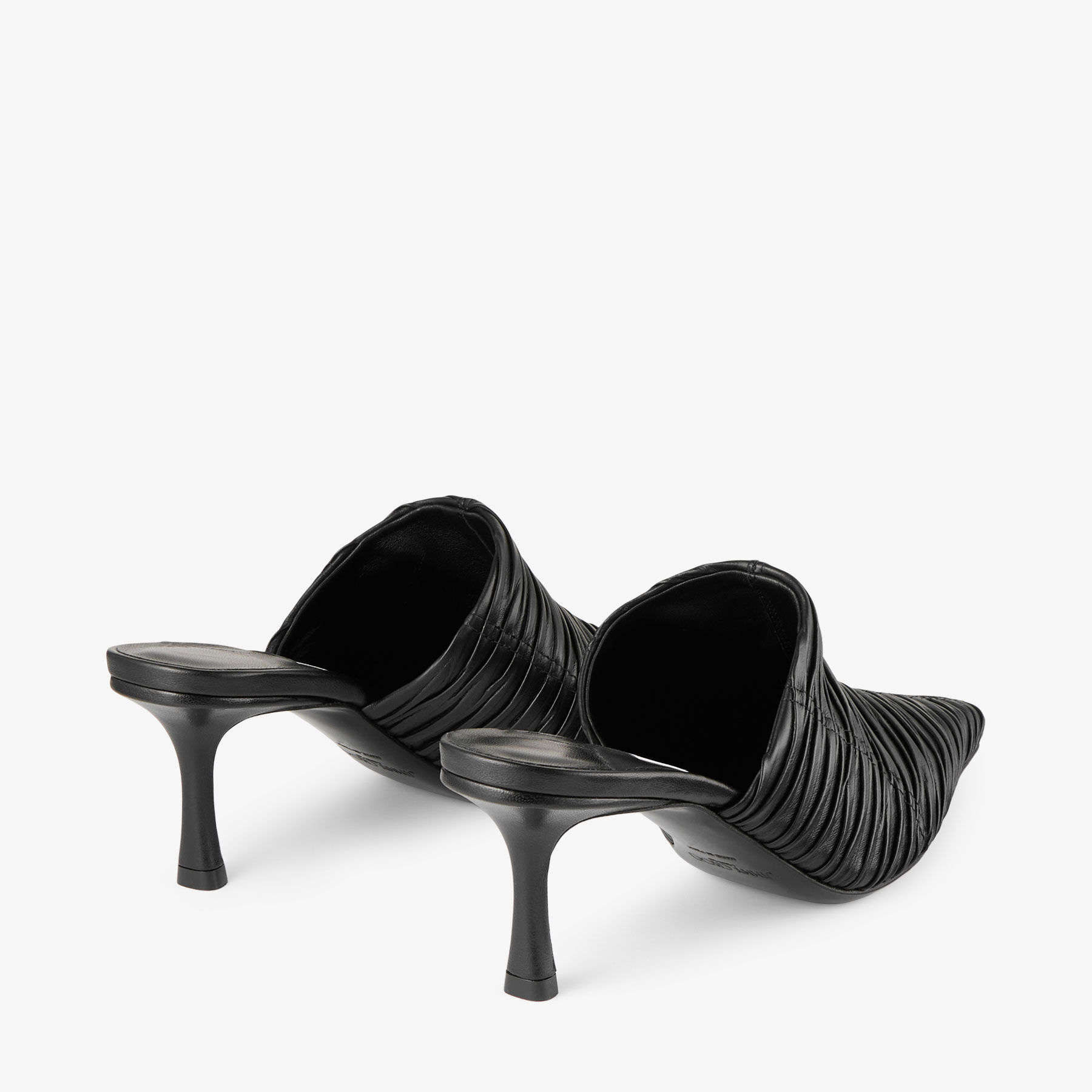 Lotta Mule 65 Black Leather Mules