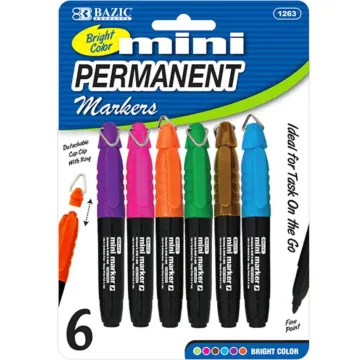 Mini Fine Point Permanent Marker Bright Colors