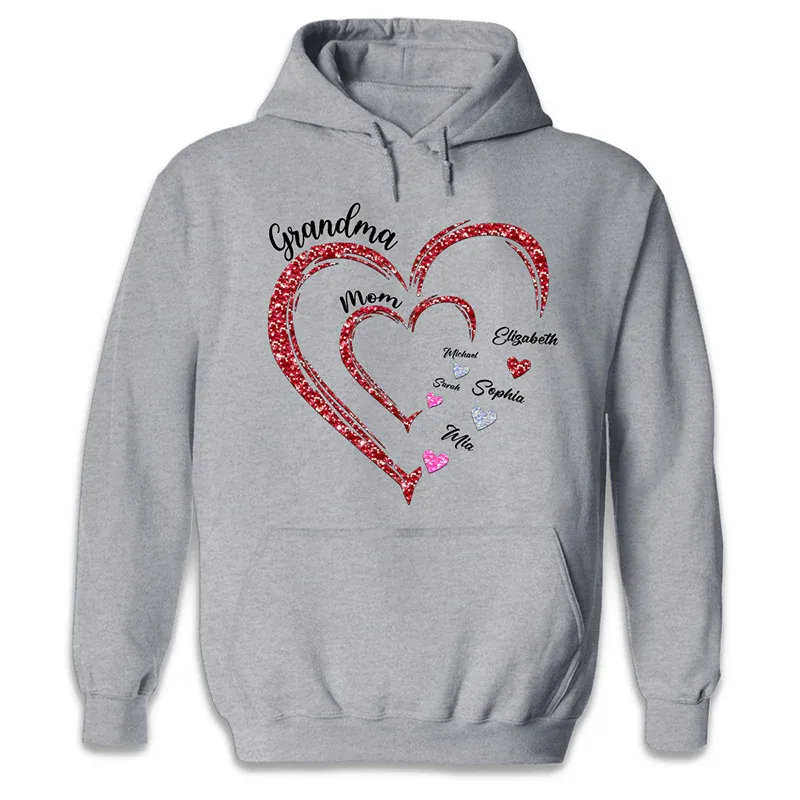 A Garden Of Love Grows In A Granny's Heart - Family Personalized Custom Unisex T-shirt, Hoodie, Sweatshirt - Gift For Mom, Grandma