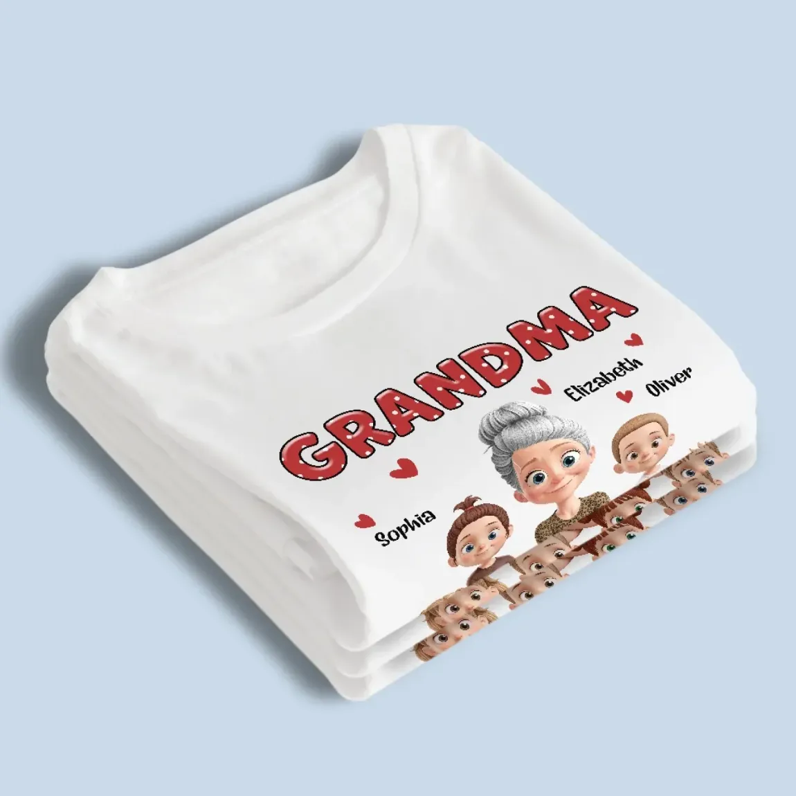 A Home Without Grandma Is Just A House - Family Personalized Custom Unisex T-shirt, Premium T-shirt, Hoodie - Mother's Day Gift For Mom, Grandma