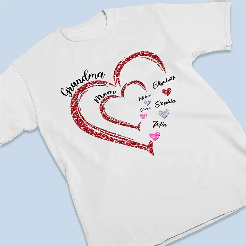 A Garden Of Love Grows In A Granny's Heart - Family Personalized Custom Unisex T-shirt, Hoodie, Sweatshirt - Gift For Mom, Grandma