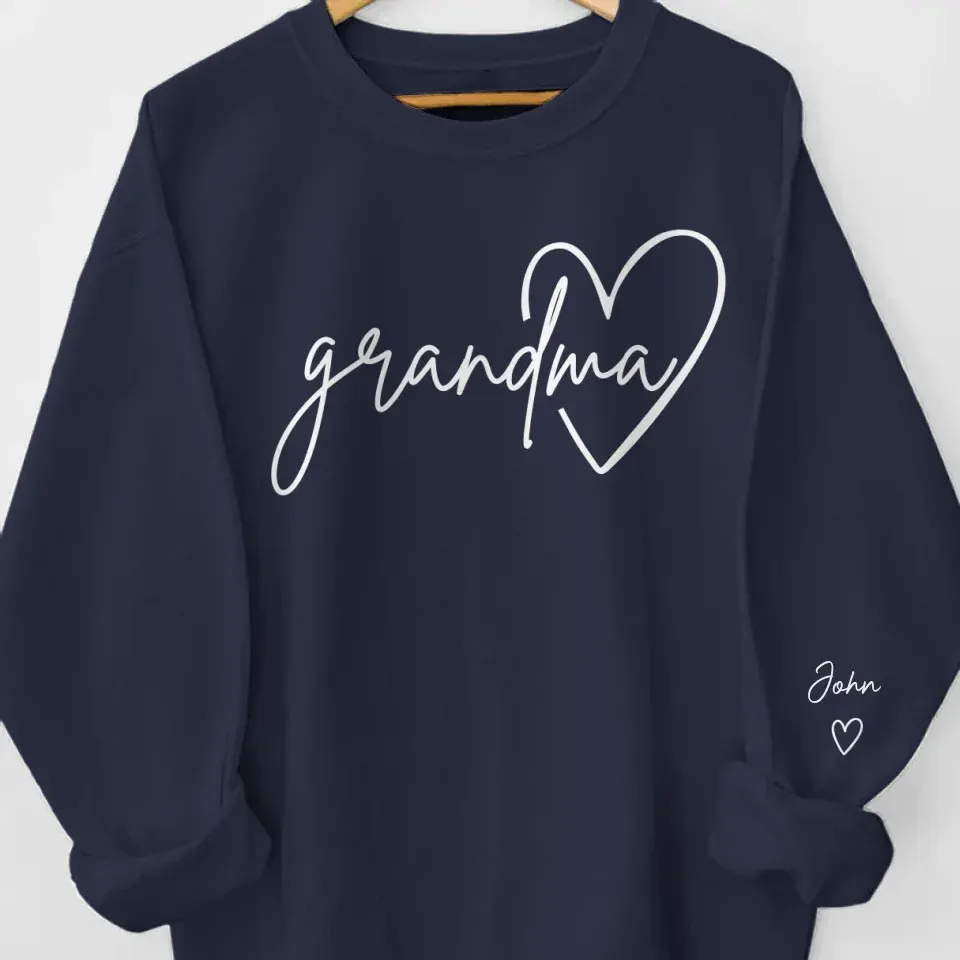 Grandmas Make Life Sweeter - Family Personalized Custom Unisex Sweatshirt, Hoodie With Design On Sleeve - Christmas Gift For Mom, Grandma