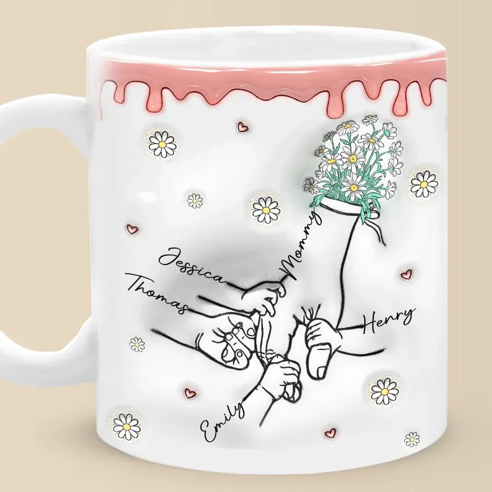 The Love Of A Mother Is Endless, The Wisdom Of A Grandmother Is Timeless - Family Personalized Custom 3D Inflated Effect Printed Mug - Gift For Mom, Grandma