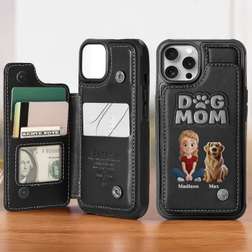 Where Paws Go, Love Follows - Dog Personalized Custom Leather Flip Wallet Phone Case - Gift For Pet Owners, Pet Lovers