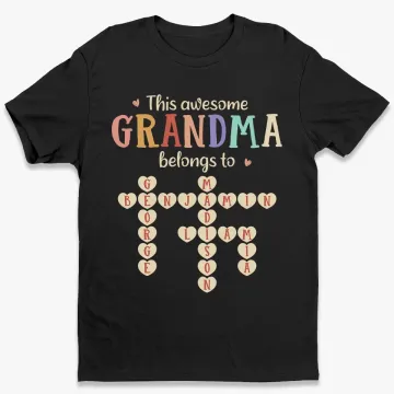 Grandma Is The Glue That Holds Our Family Together - Family Personalized Custom Unisex T-shirt, Premium T-shirt, Hoodie - Gift For Mom, Grandma