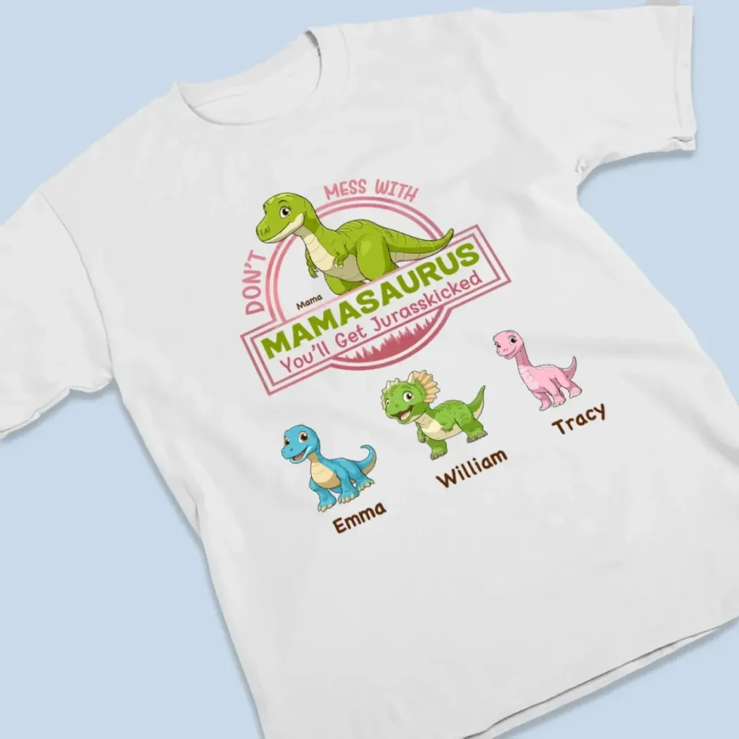 Jurassic Love, Jurassic Strength -  Family Personalized Custom Unisex T-shirt, Premium T-shirt, Hoodie - Mother's Day Gift For Mom, Grandma