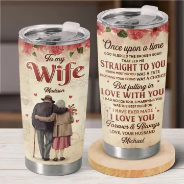 Soulmates From The Start, Bound By The Heart - Couple Personalized Custom Tumbler - Gift For Husband Wife, Anniversary