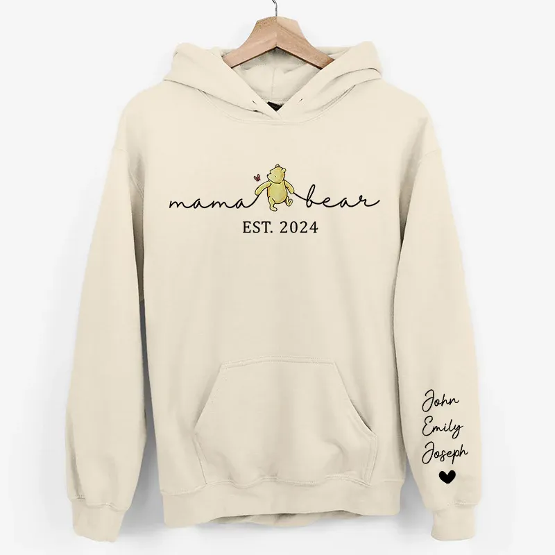 Motherhood Is The Greatest Thing - Family Personalized Custom Unisex Sweatshirt With Design On Sleeve - Gift For Mom