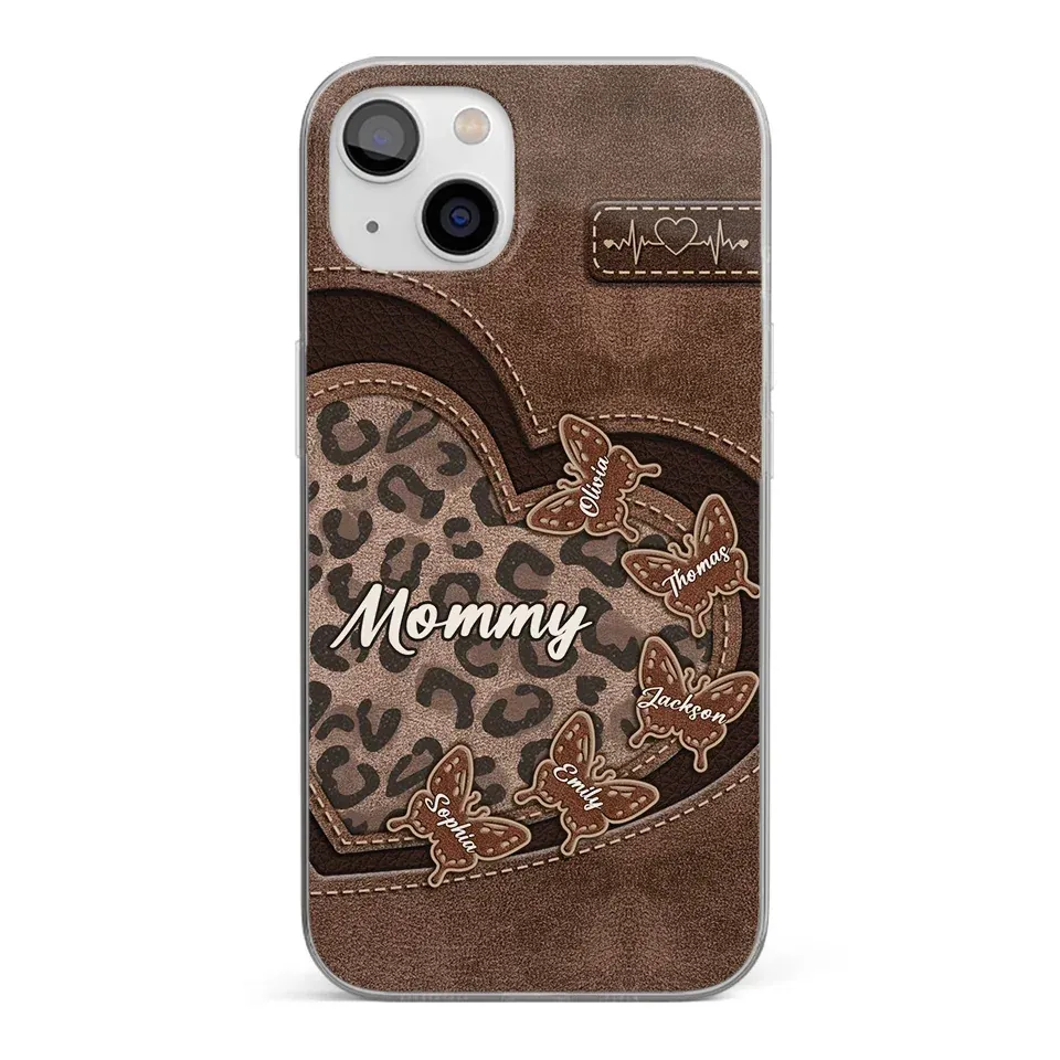 Grandma��s Love Is The Warmest Place To Be - Family Personalized Custom Clear Phone Case - Gift For Mom, Grandma
