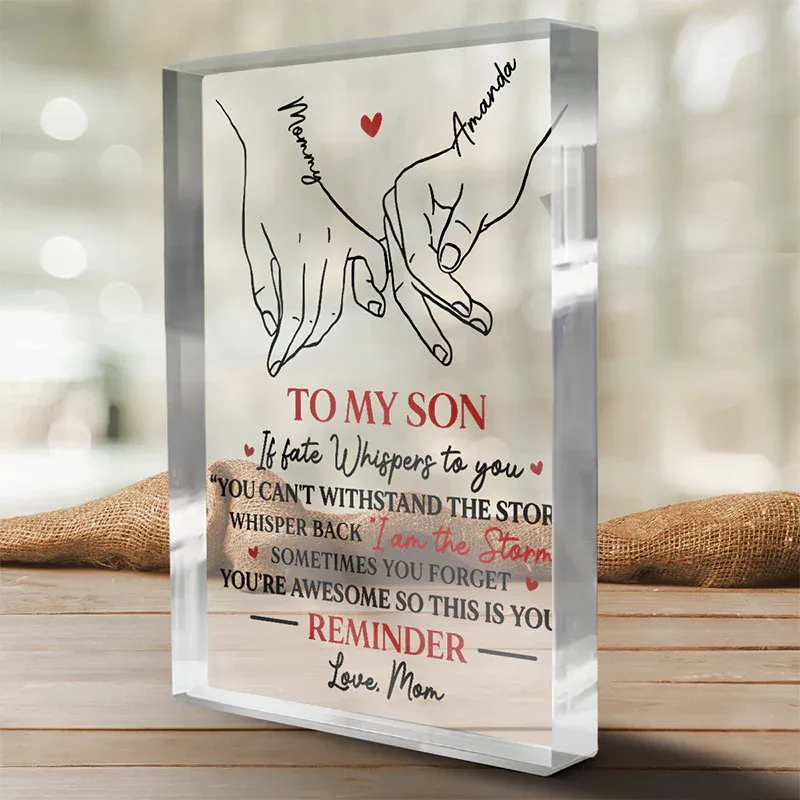 Sometimes You Forget, You Are AweSome - Family Personalized Custom Rectangle Shaped Acrylic Plaque - Gift From Mom