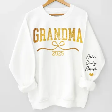Moms Make The World Shimmer With Love - Family Personalized Custom Unisex Sweatshirt, Hoodie With Design On Sleeve - Gift For Mom, Grandma