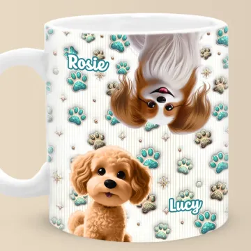 Twice The Fur, Twice The Fun - Dog & Cat Personalized Custom 3D Inflated Effect Printed Mug - Mother's Day, Gift For Pet Owners, Pet Lovers