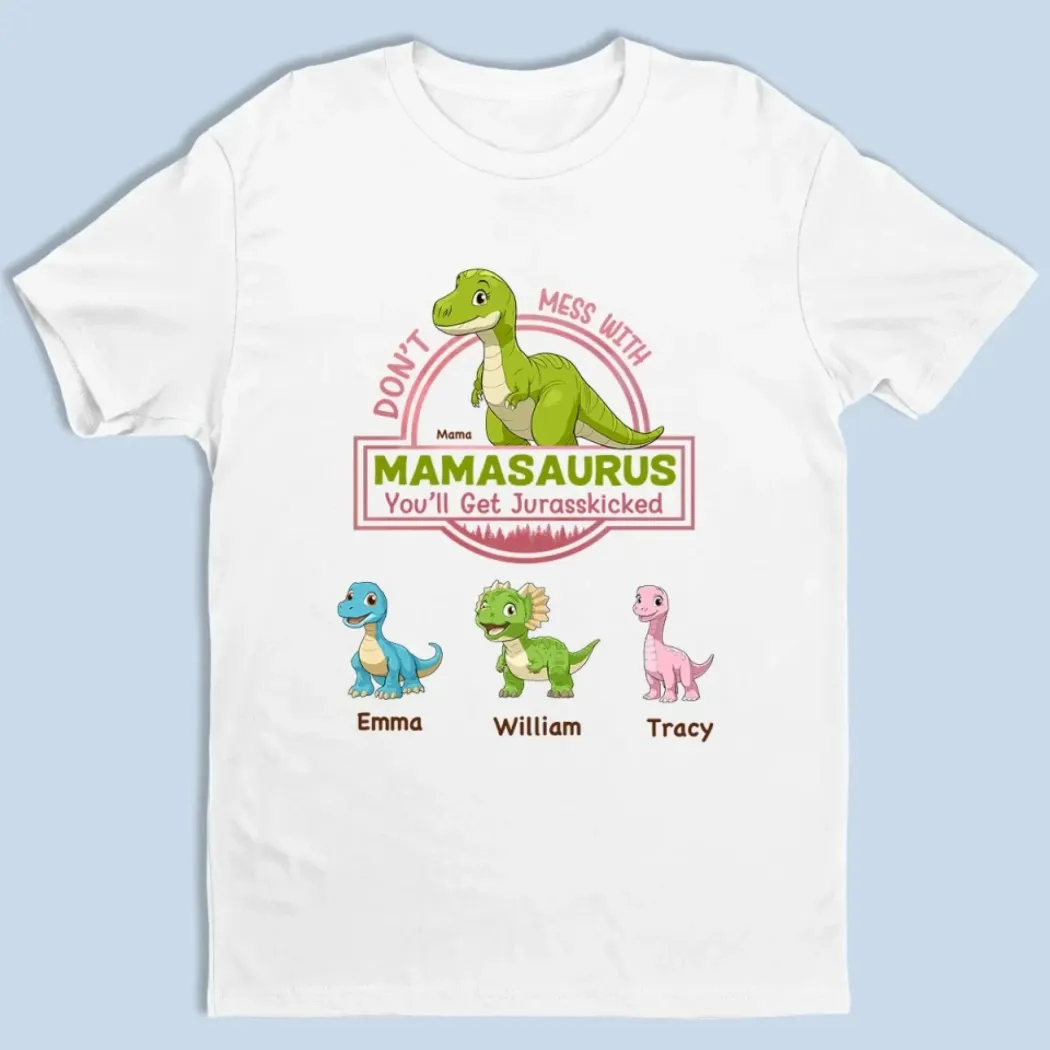 Jurassic Love, Jurassic Strength -  Family Personalized Custom Unisex T-shirt, Premium T-shirt, Hoodie - Mother's Day Gift For Mom, Grandma