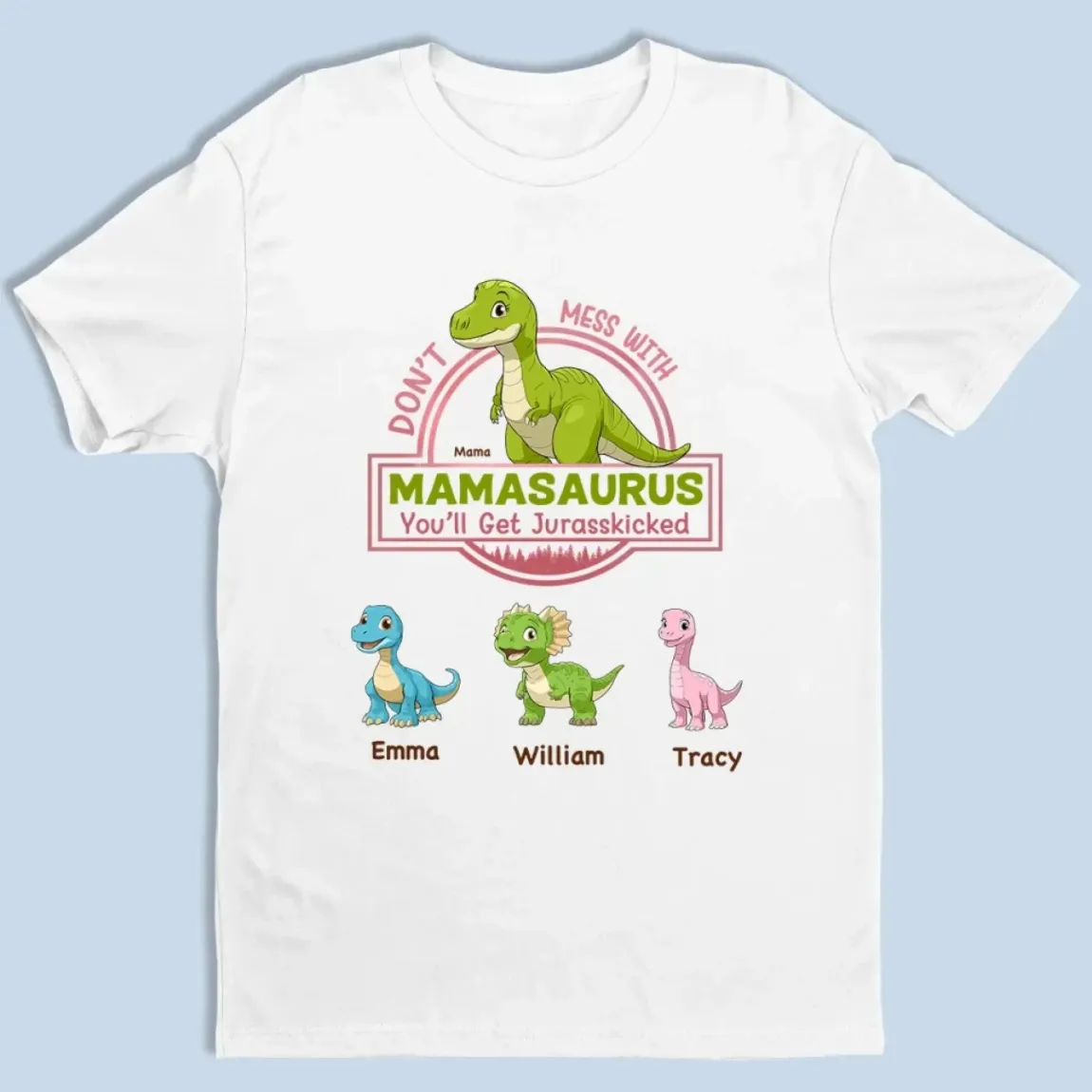 Jurassic Love, Jurassic Strength -  Family Personalized Custom Unisex T-shirt, Premium T-shirt, Hoodie - Mother's Day Gift For Mom, Grandma