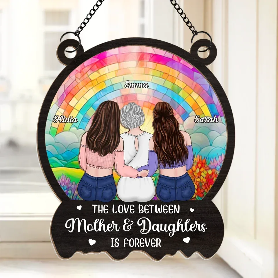 Daughters Are The Anchors Of A Mother��s Life - Family Personalized Window Hanging Suncatcher - Gift For Mom, Daughter