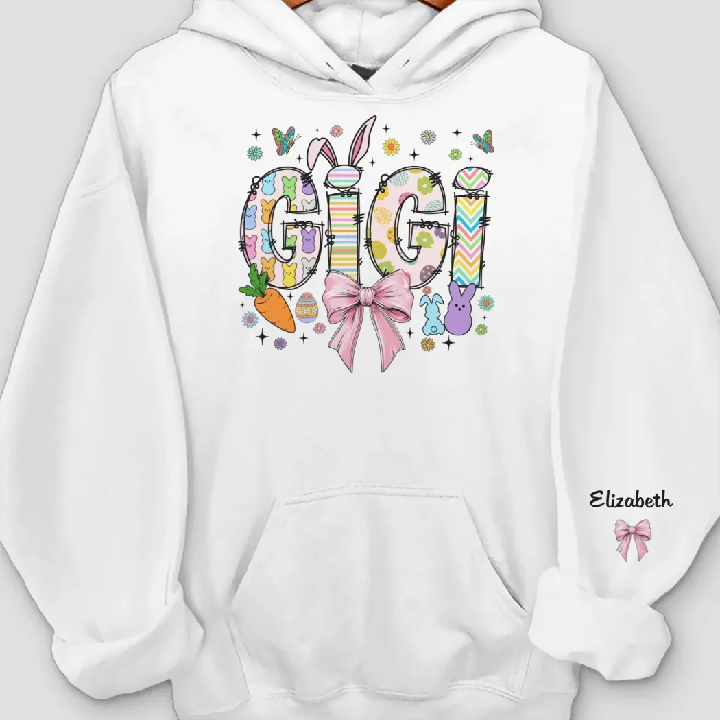 Grandma, The Heart Of Our Family - Family Personalized Custom Unisex Sweatshirt, Hoodie With Design On Sleeve - Gift For Mom, Grandma