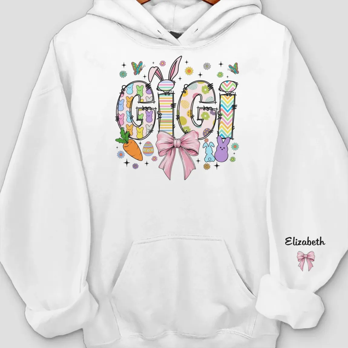 Grandma, The Heart Of Our Family - Family Personalized Custom Unisex Sweatshirt, Hoodie With Design On Sleeve - Gift For Mom, Grandma