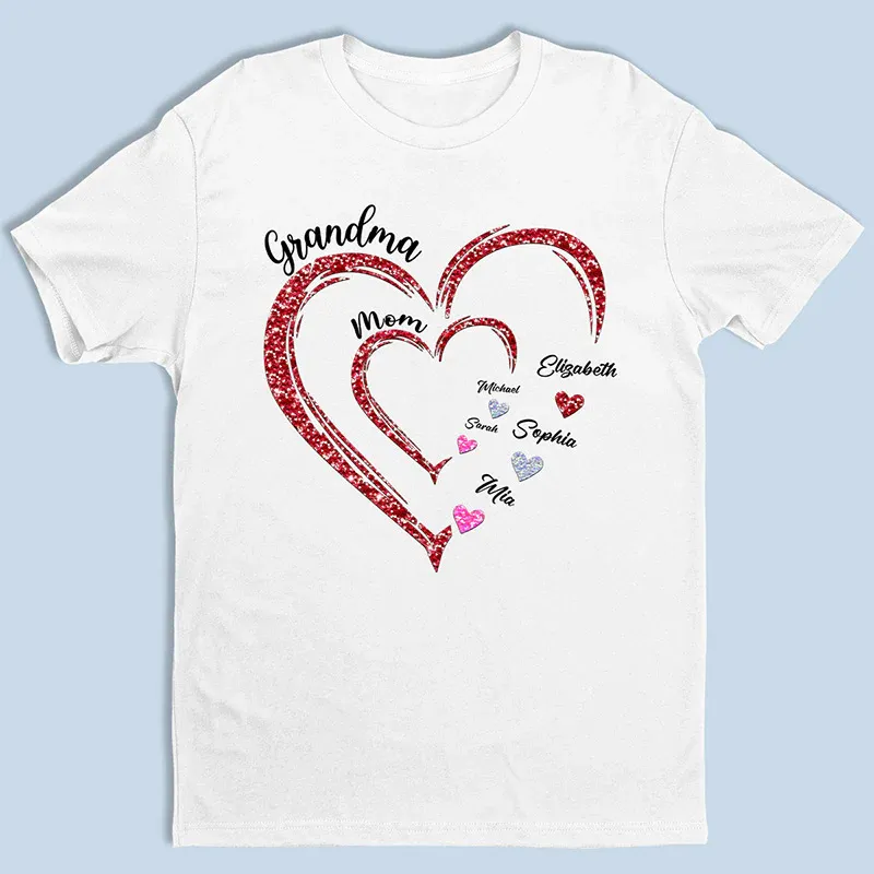A Garden Of Love Grows In A Granny's Heart - Family Personalized Custom Unisex T-shirt, Hoodie, Sweatshirt - Gift For Mom, Grandma