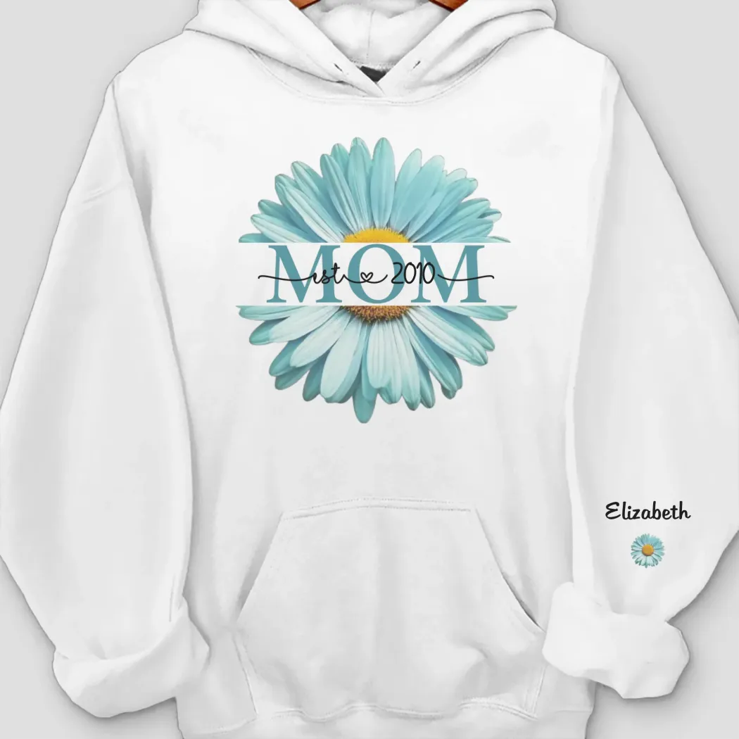 A Love That Blossoms - Family Personalized Custom Unisex Sweatshirt, Hoodie With Design On Sleeve - Mother's Day, Gift For Mom, Grandma