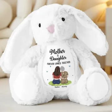 A Bond That Time Can��t Break - Family Personalized Custom Easter Bunny Plush - Mother's Day, Gift For Mom, Daughter