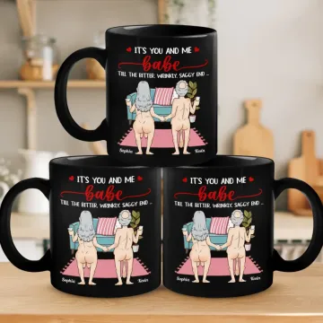 Together Forever - Couple  Personalized Custom Black Mug - Gift For Husband Wife, Anniversary