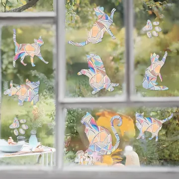 Cat Colorful Window Sticker