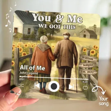 You And Me, We Got This - Couple Personalized Custom Music Fridge Magnet That Can Play Songs - Gift For Husband Wife, Anniversary