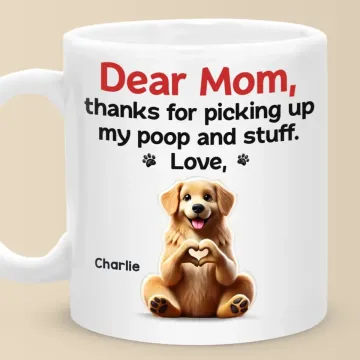 Mom, You Make My Tail Wag With Love - Dog Personalized Custom Mug - Mother's Day, Gift For Pet Owners, Pet Lovers
