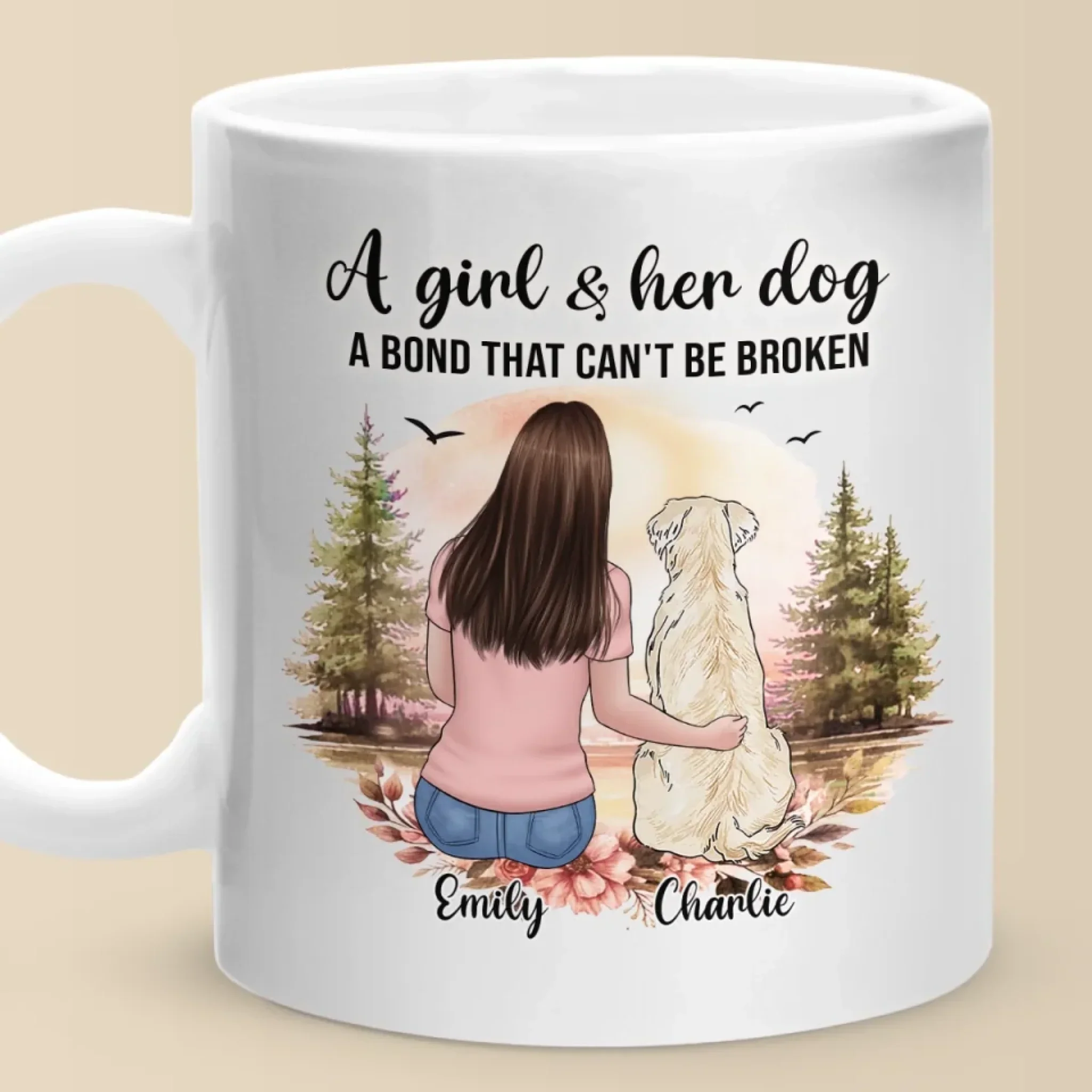 My Heart Has Four Paws - Dog Personalized Custom Mug - Mother's Day, Gift For Pet Owners, Pet Lovers