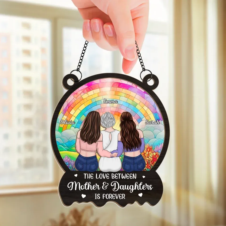 Daughters Are The Anchors Of A Mother��s Life - Family Personalized Window Hanging Suncatcher - Gift For Mom, Daughter