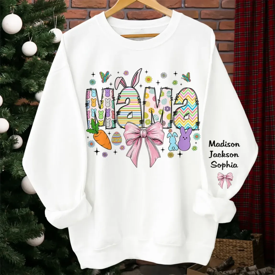 Grandma, The Heart Of Our Family - Family Personalized Custom Unisex Sweatshirt, Hoodie With Design On Sleeve - Gift For Mom, Grandma