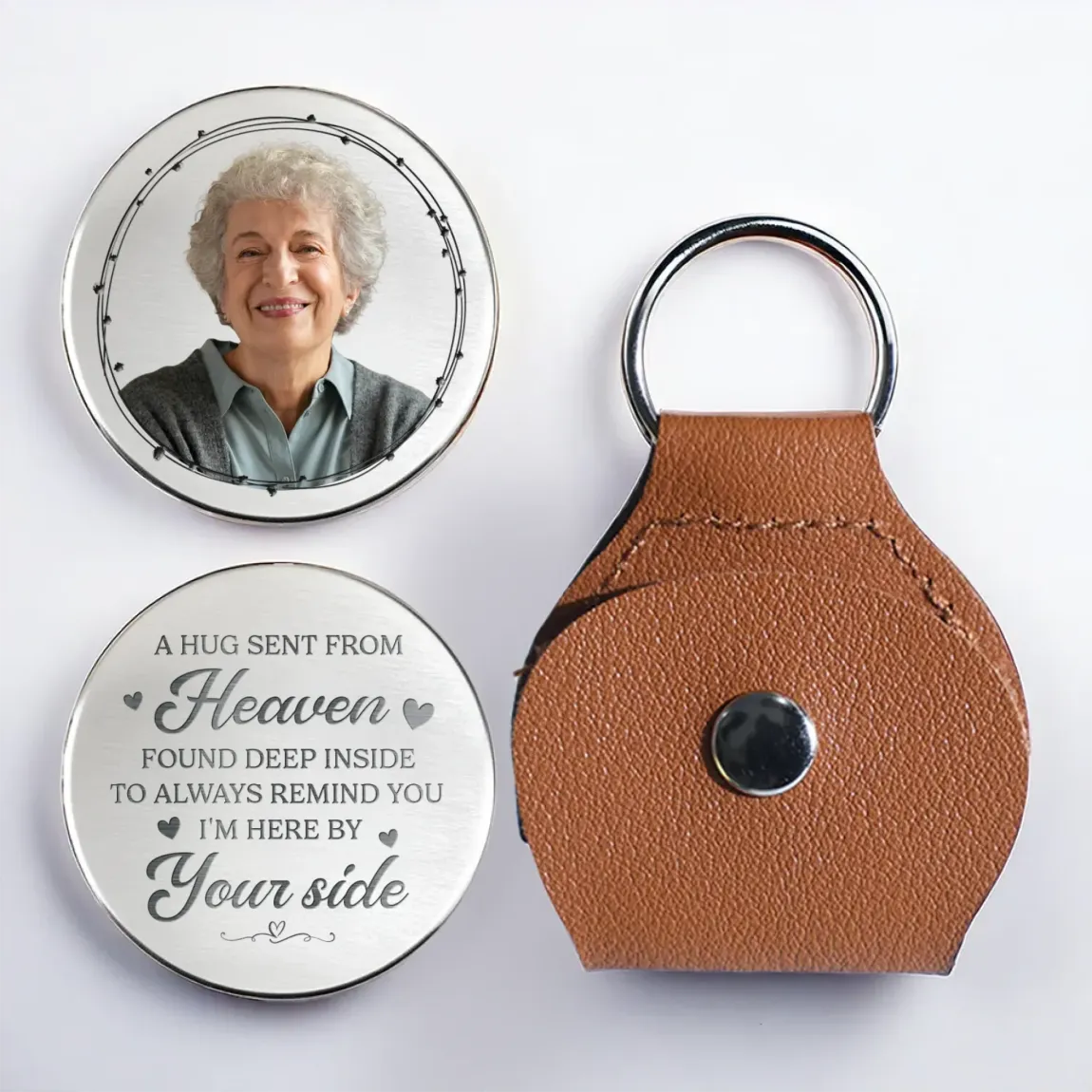 Custom Photo Still With Me, Just In A Different Way - Memorial Personalized Custom Pocket Hug - New Arrival, Sympathy Gift For Family Members