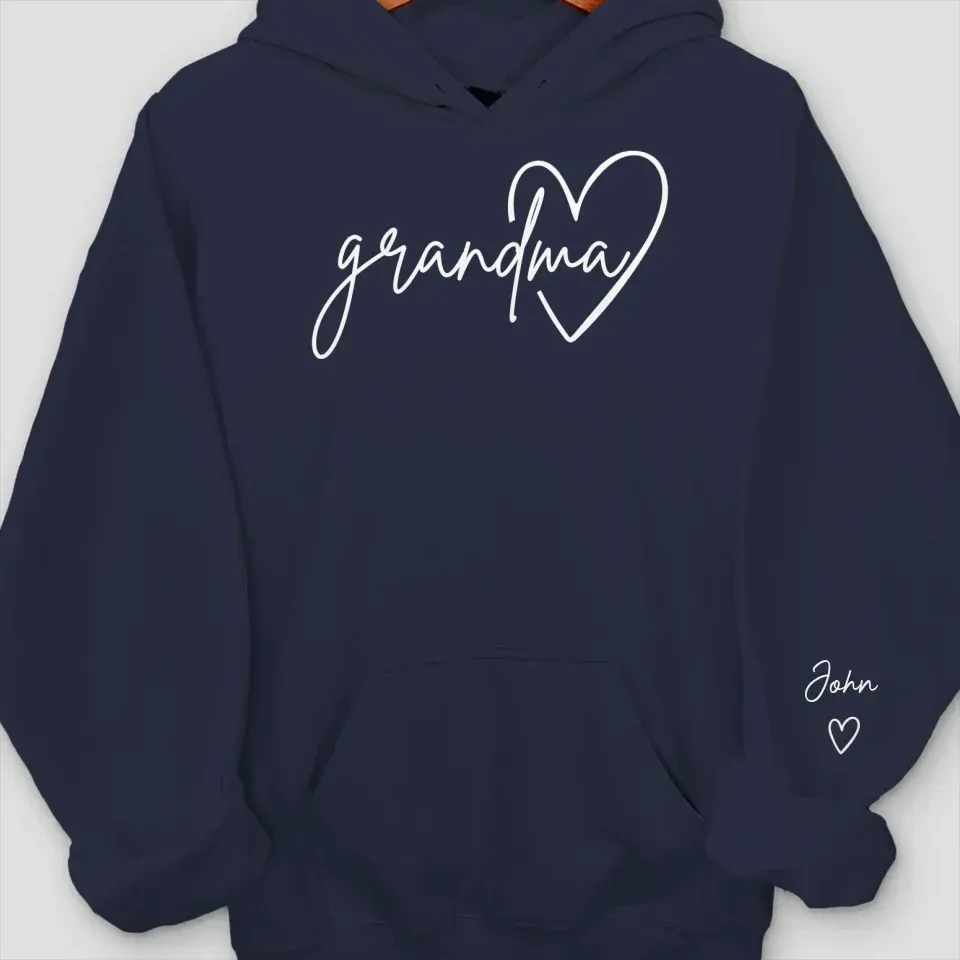 Grandmas Make Life Sweeter - Family Personalized Custom Unisex Sweatshirt, Hoodie With Design On Sleeve - Christmas Gift For Mom, Grandma