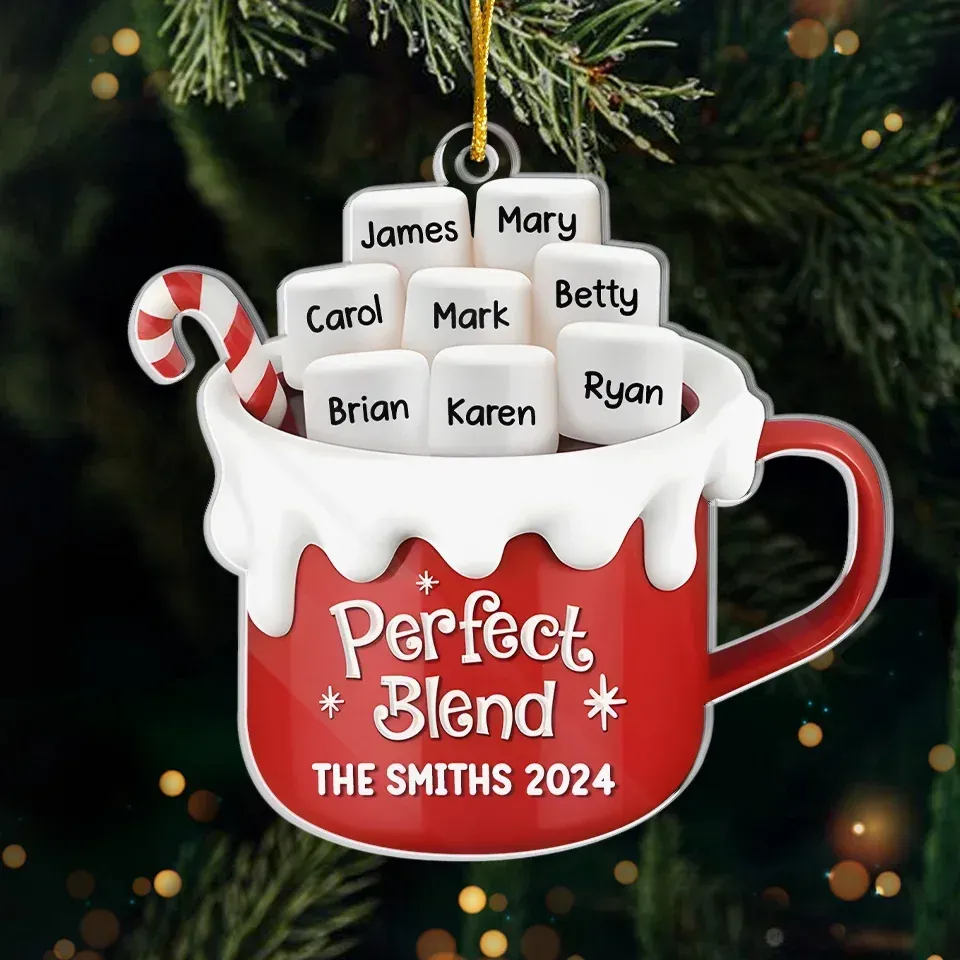 Perfect Blend - Family Personalized Custom Ornament - Acrylic Custom Shaped - New Arrival, Christmas Gift For Family Members AMZ