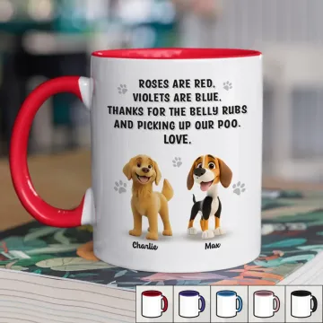 Treats Now, Questions Later - Dog Personalized Custom Accent Mug - Gift For Pet Owners, Pet Lovers