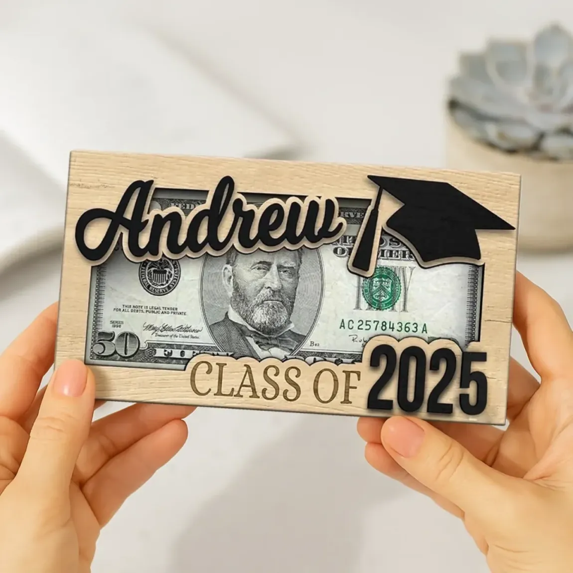 Smart Enough To Make Bank - Family Personalized Custom Graduation Cash Holder - Graduation Gift For Family Members, Siblings, Brothers, Sisters