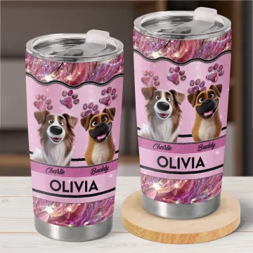 Dogs Teach Us Unconditional Love - Dog Personalized Custom Tumbler - Gift For Pet Owners, Pet Lovers