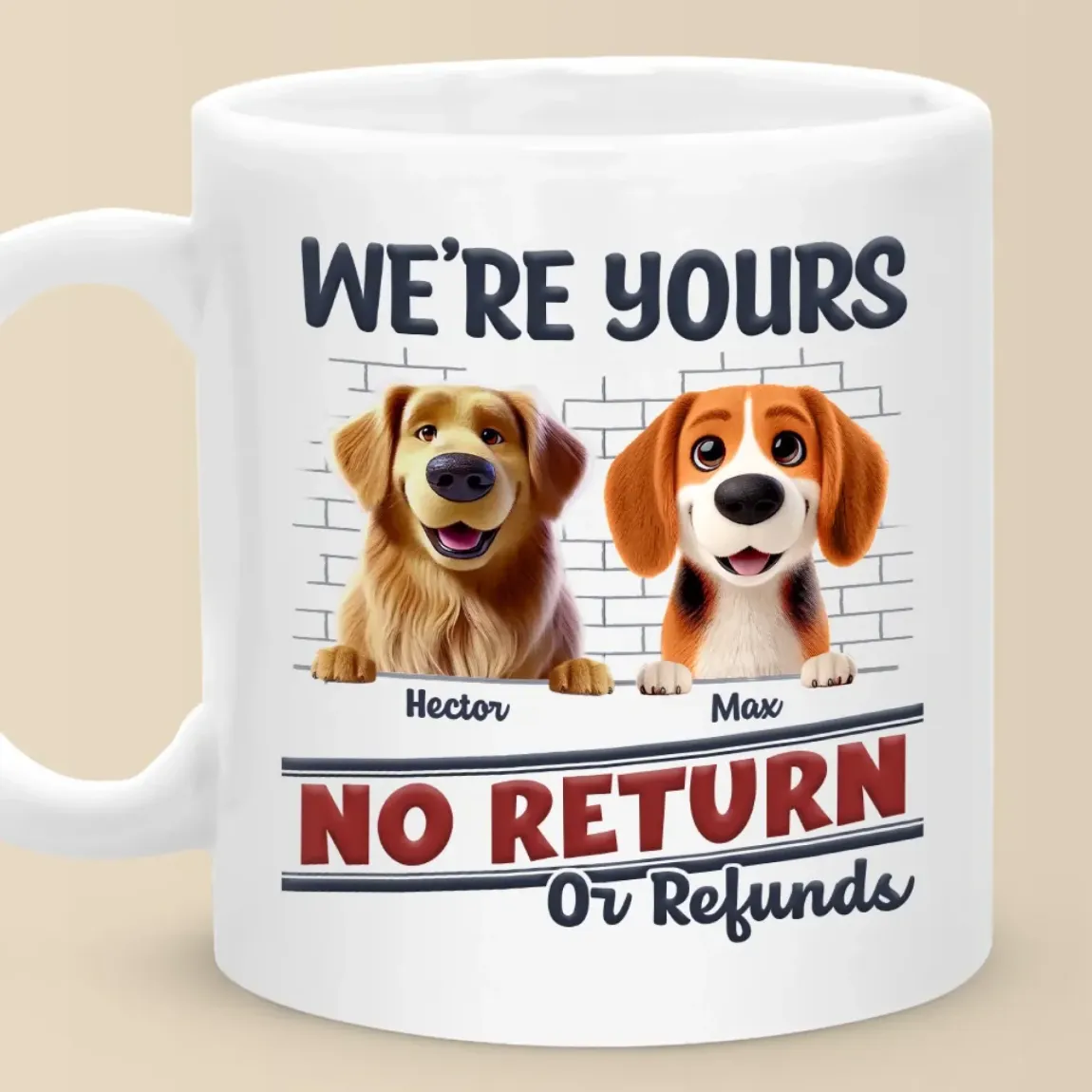 Life With Dogs, One Way Only - Dog Personalized Custom Mug - Gift For Pet Owners, Pet Lovers