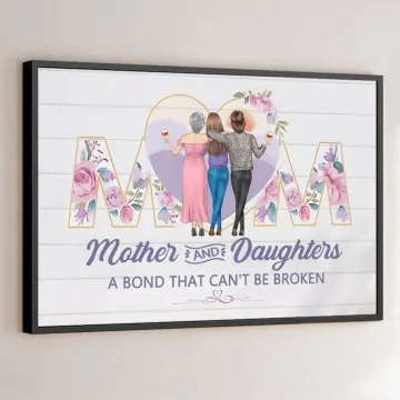 No One Gets Me Like My Mom - Family Personalized Custom Horizontal Poster - Gift For Mom, Daughter