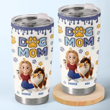 My Dog, My Best Friend - Dog Personalized Custom 3D Inflated Effect Printed Tumbler - Gift For Pet Owners, Pet Lovers