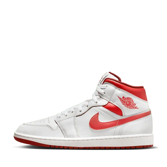 Air Jordan 1 Mid SE 'White and Dune Red'